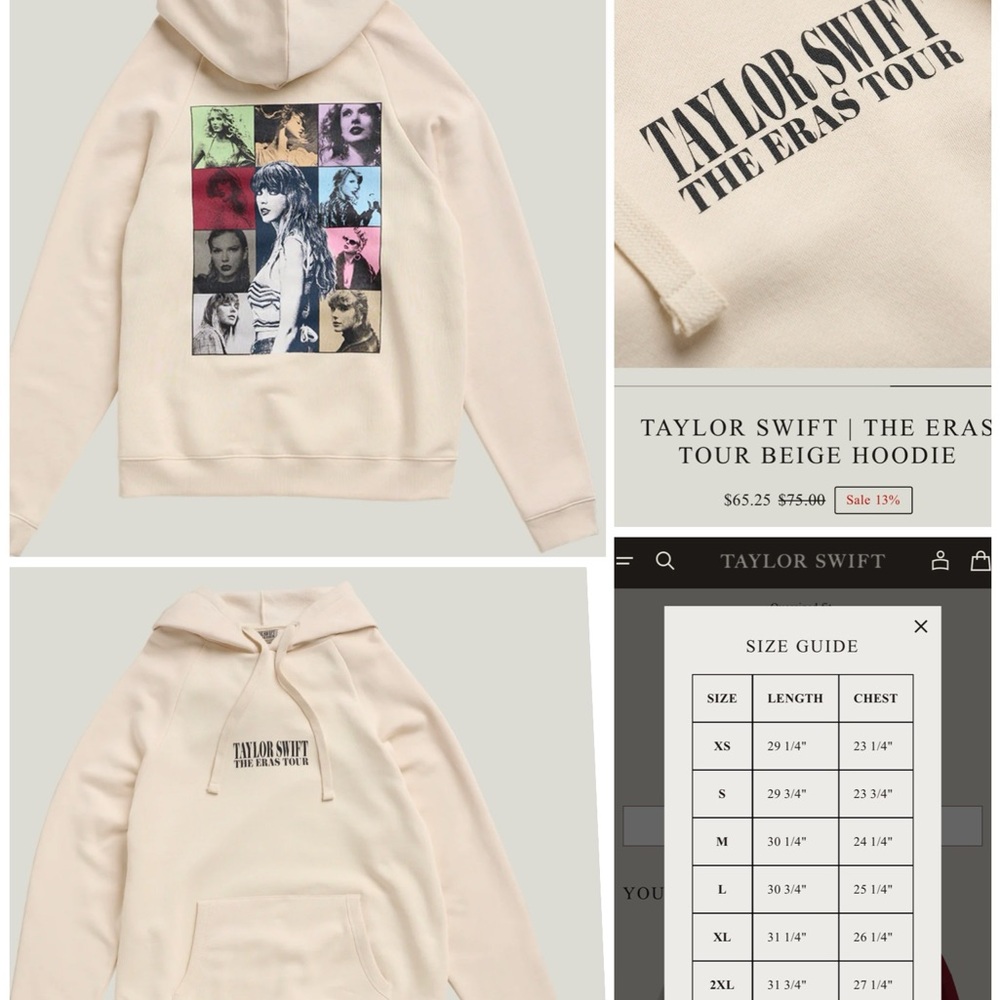 Taylor Swift- Eras Tour - NEW 
Official Merch- Color Back
Medium- O/S & Long